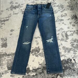 Joe’s Jeans Blue high rise Straight ankle Distressed skinny Jeans